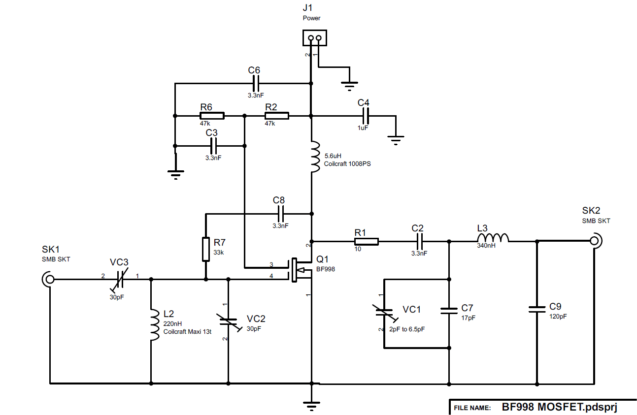 BF998 Preamp Schamatic